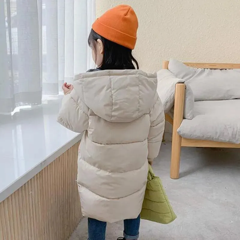 Children Winter Puffer Hoodie Windproof Jacket kids