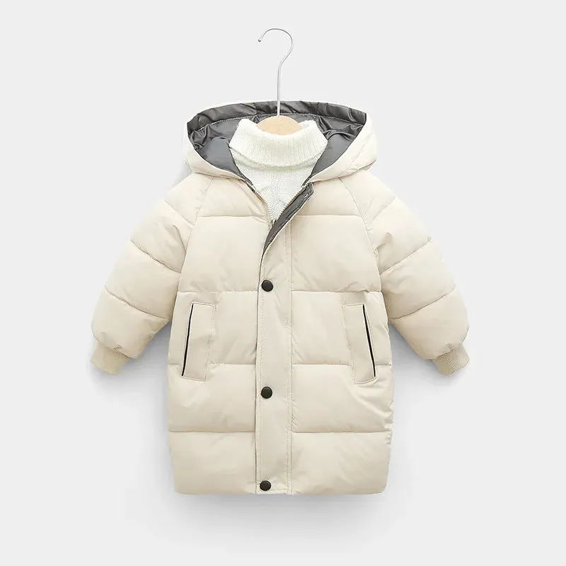 Children Winter Puffer Hoodie Windproof Jacket kids