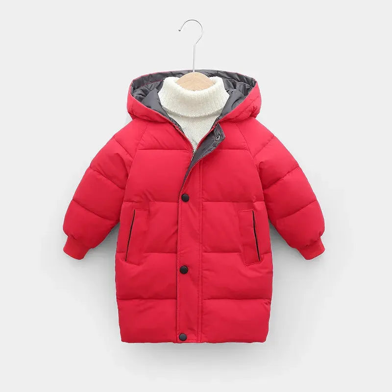 Children Winter Puffer Hoodie Windproof Jacket kids