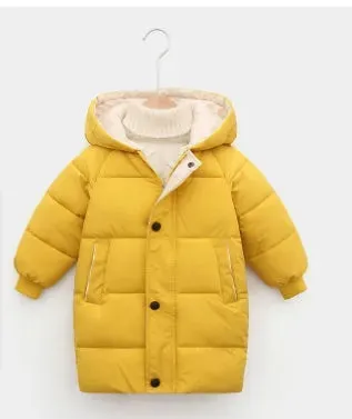 Children Winter Puffer Hoodie Windproof Jacket kids