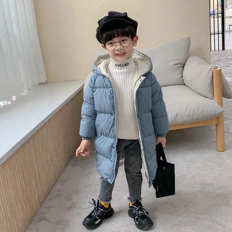 Children Winter Puffer Hoodie Windproof Jacket kids