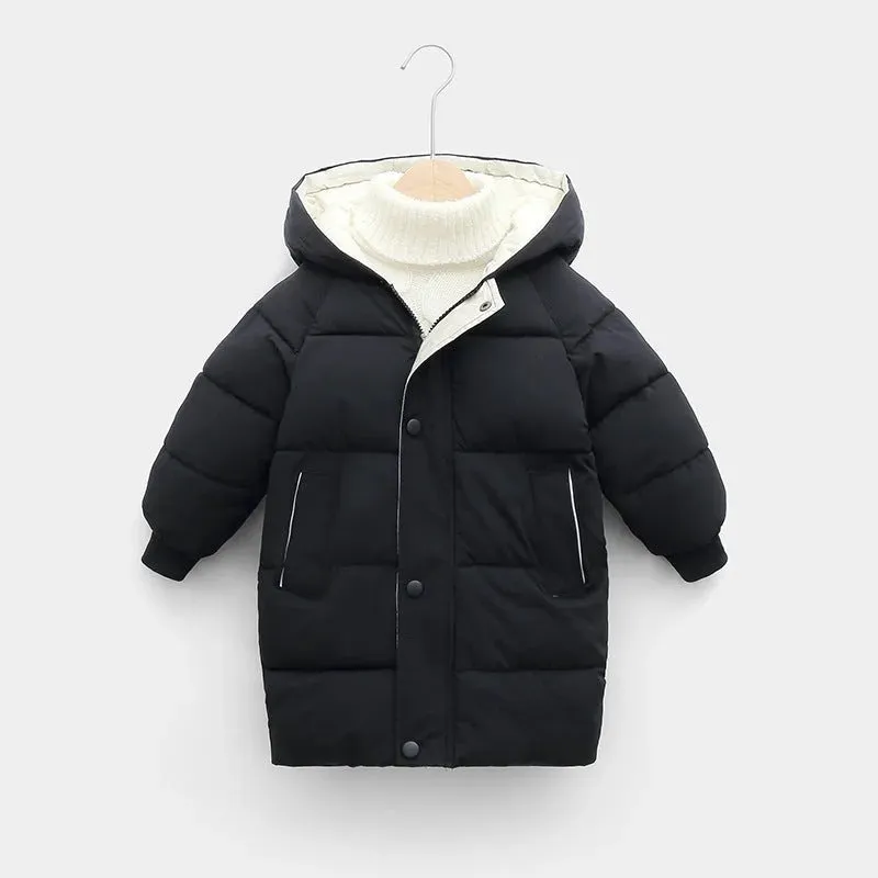 Children Winter Puffer Hoodie Windproof Jacket kids