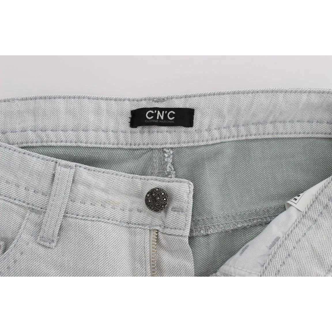 Costume National Chic Gray Slim Fit Designer Jeans