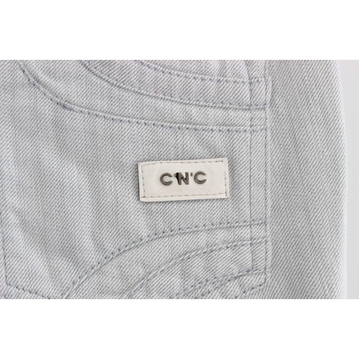 Costume National Chic Gray Slim Fit Designer Jeans