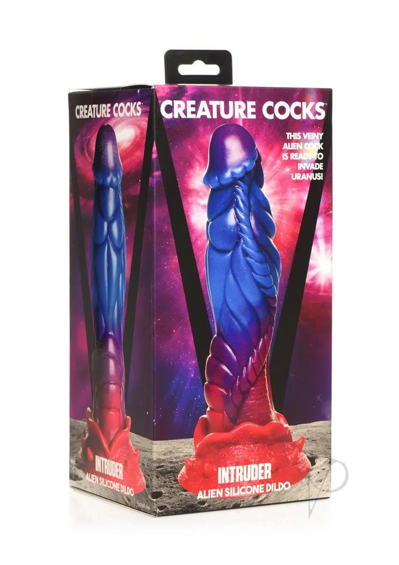 Creature Cocks Intruder Alien Silicone Dildo Pink & Blue