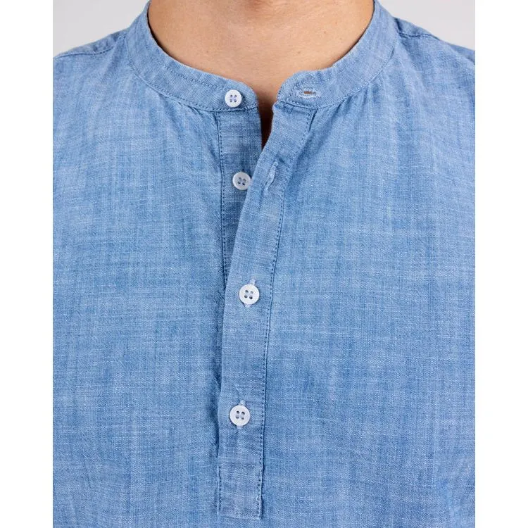 Denim Henley Shirt Indigo