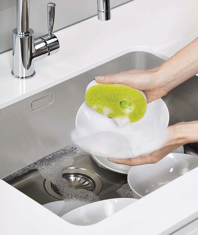 Dishwashing Scouring Sponge With Soap Dispensing