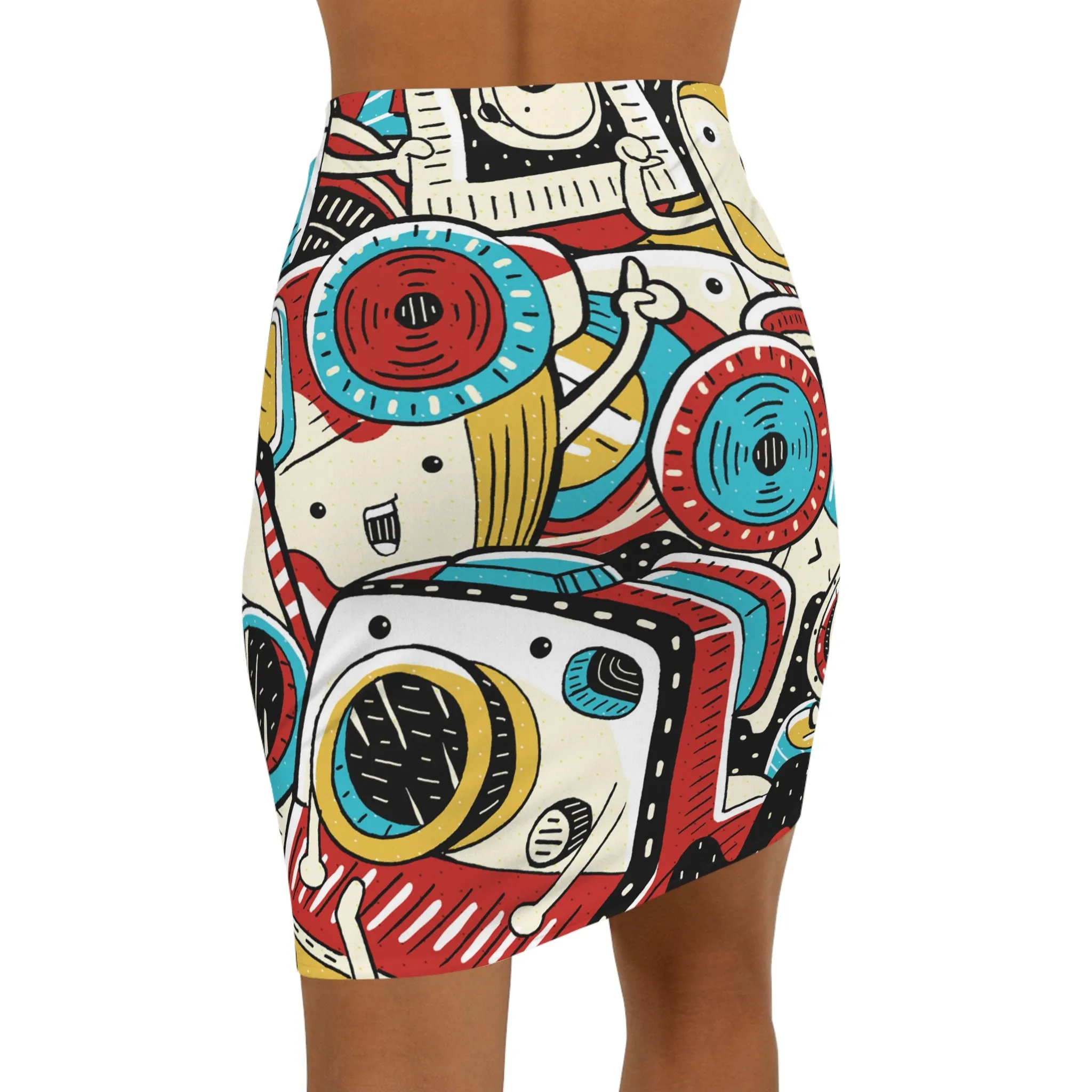 Doodle Photo Snap - Inovax Women's Mini Skirt