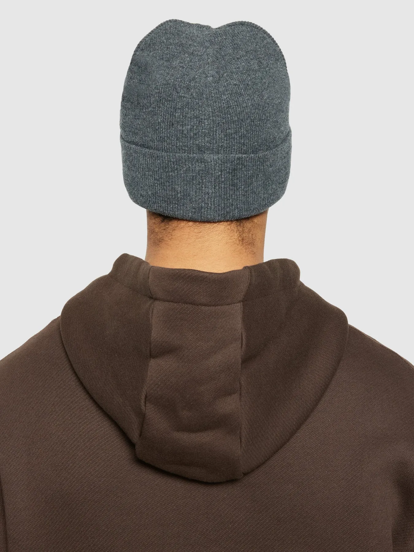 Double layer fine merino wool beanie