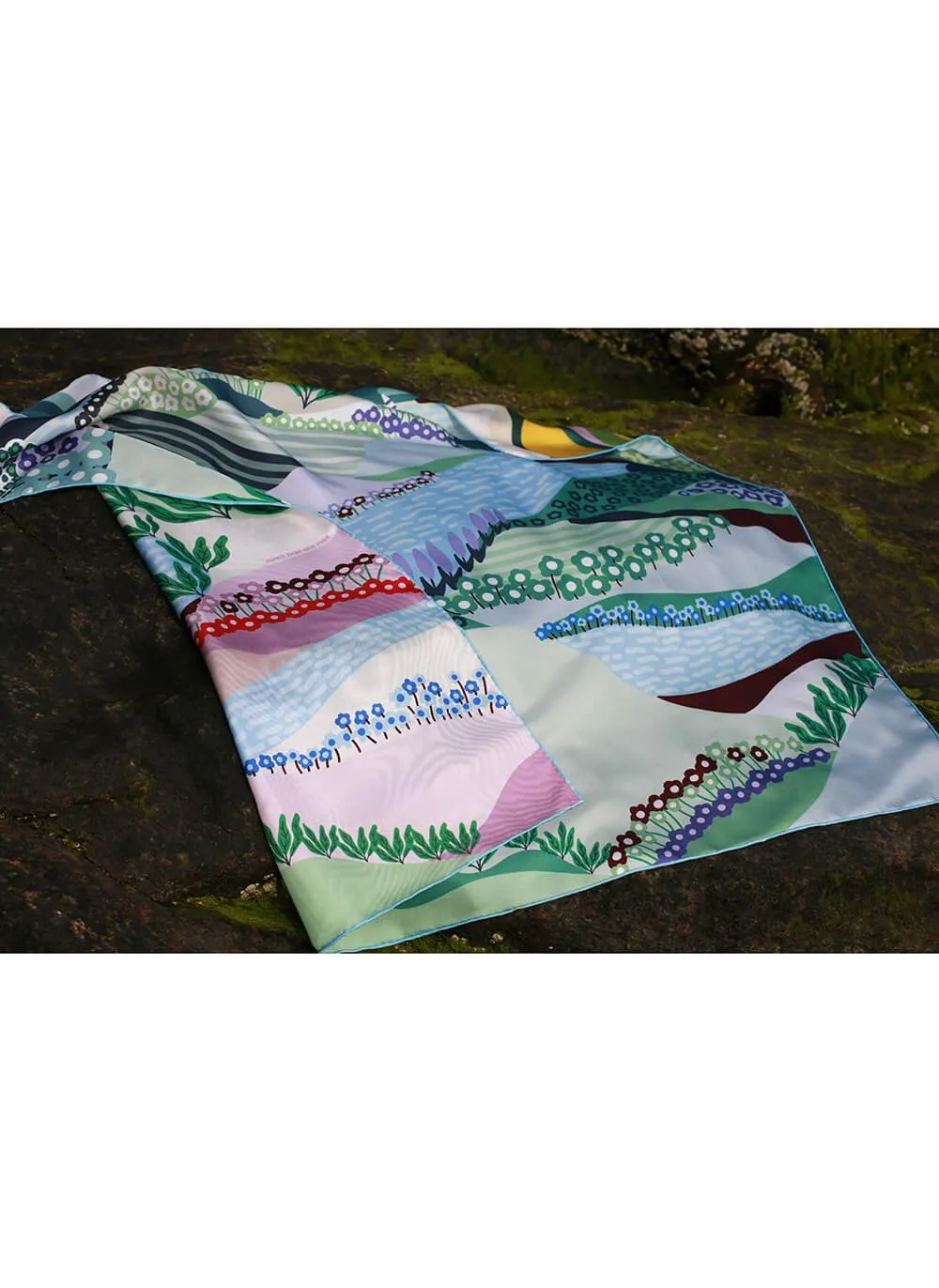 Double Sided Silk Scarf Of Summer