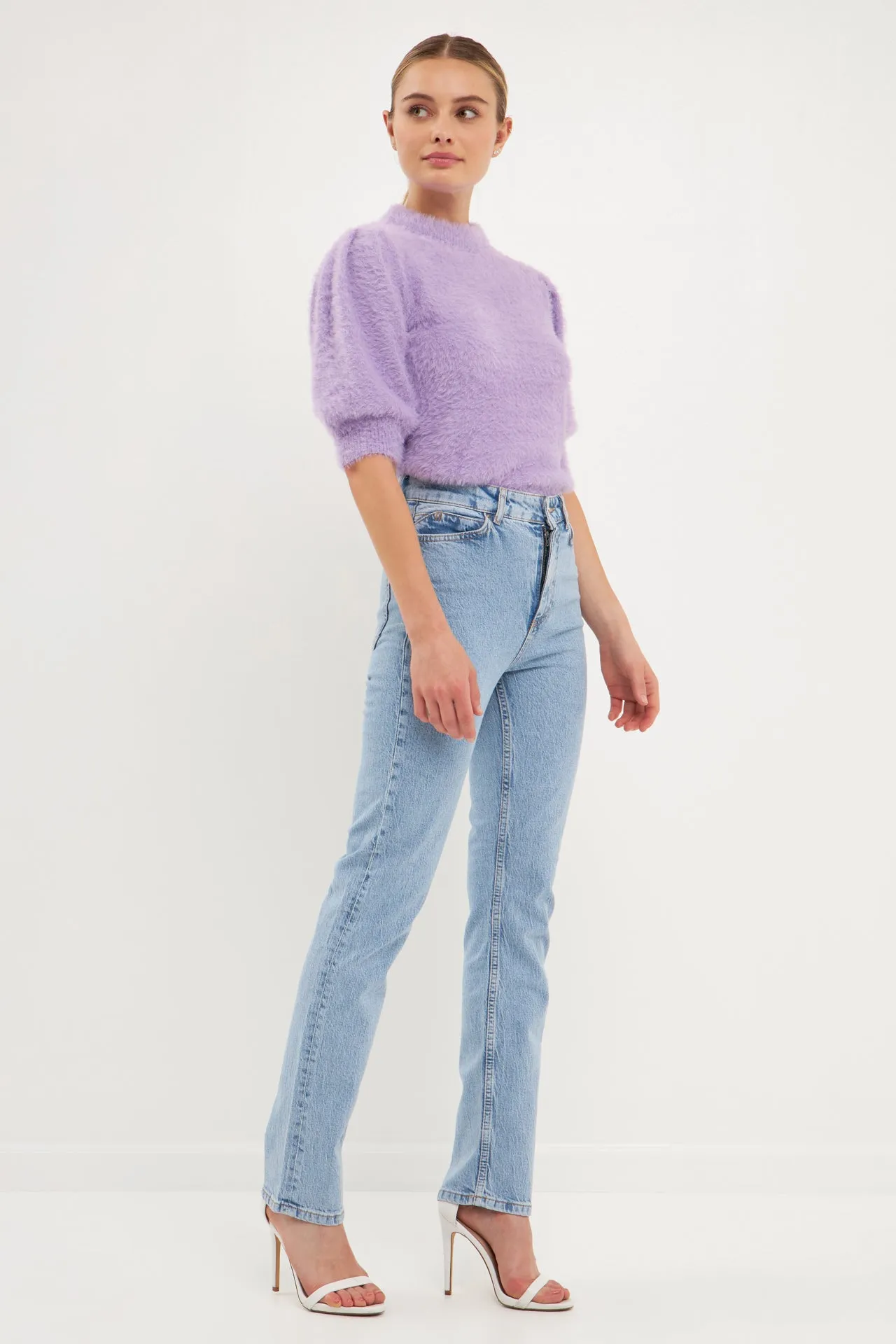 Endless Rose - Short Puff Sleeve Sweater