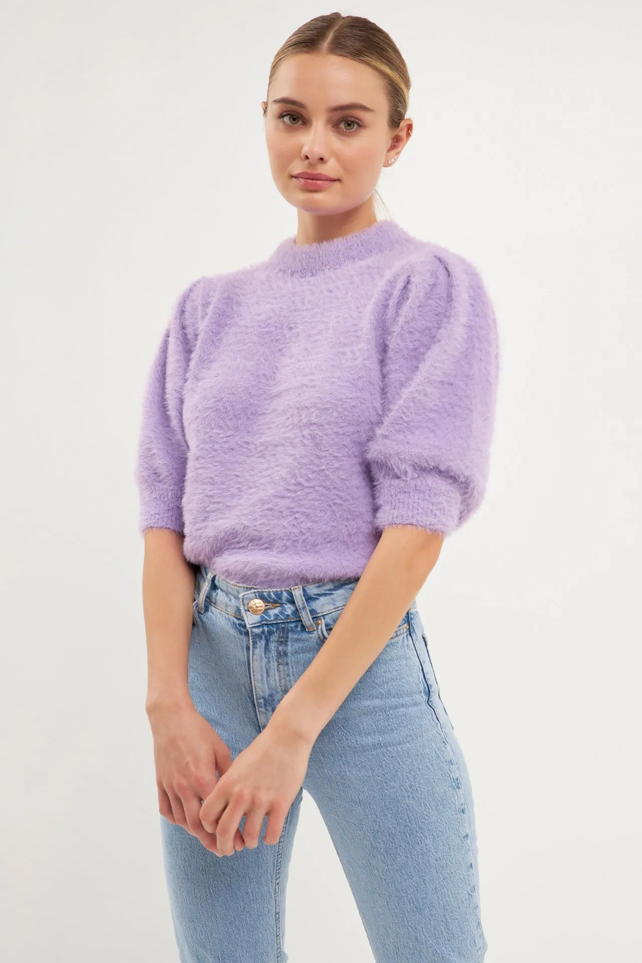 Endless Rose - Short Puff Sleeve Sweater