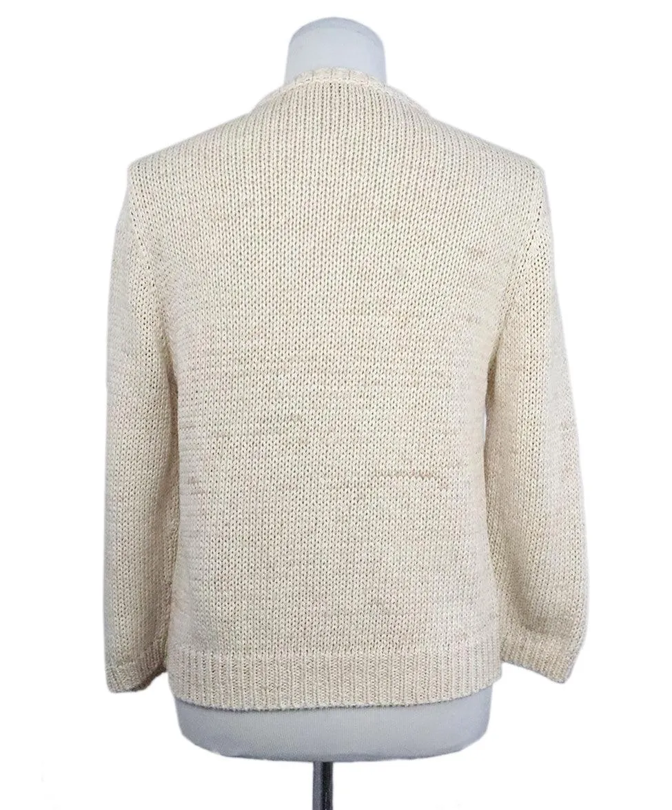 Fabiana Filippi Beige Knit Cardigan sz 6