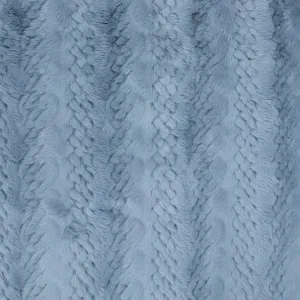 Faux Fur - Cable - Light Blue