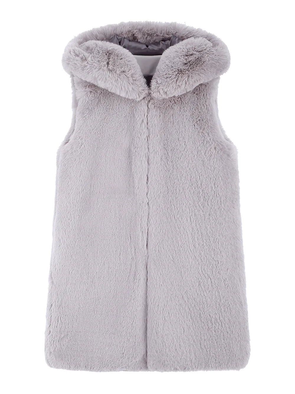 FAUX FUR CUPID HOODED VEST