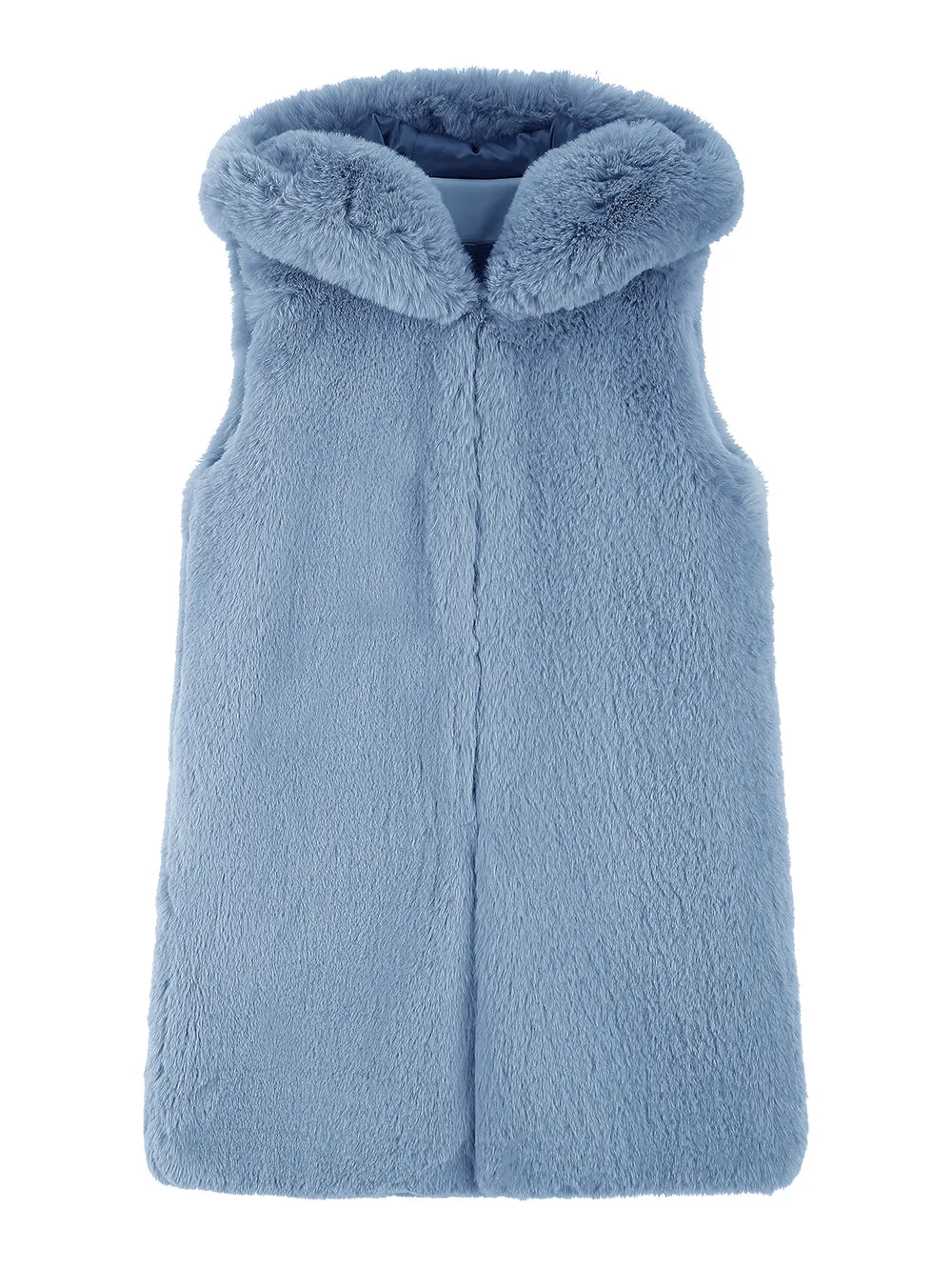 FAUX FUR CUPID HOODED VEST