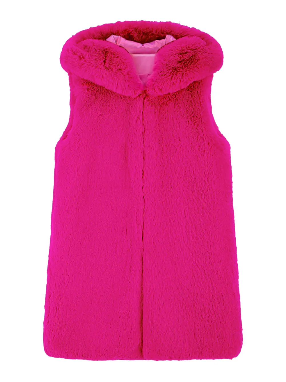 FAUX FUR CUPID HOODED VEST