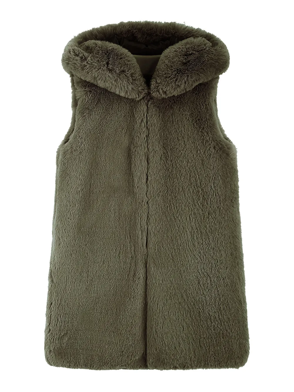 FAUX FUR CUPID HOODED VEST