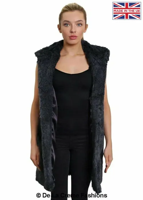 Faux Fur Hooded Gilet