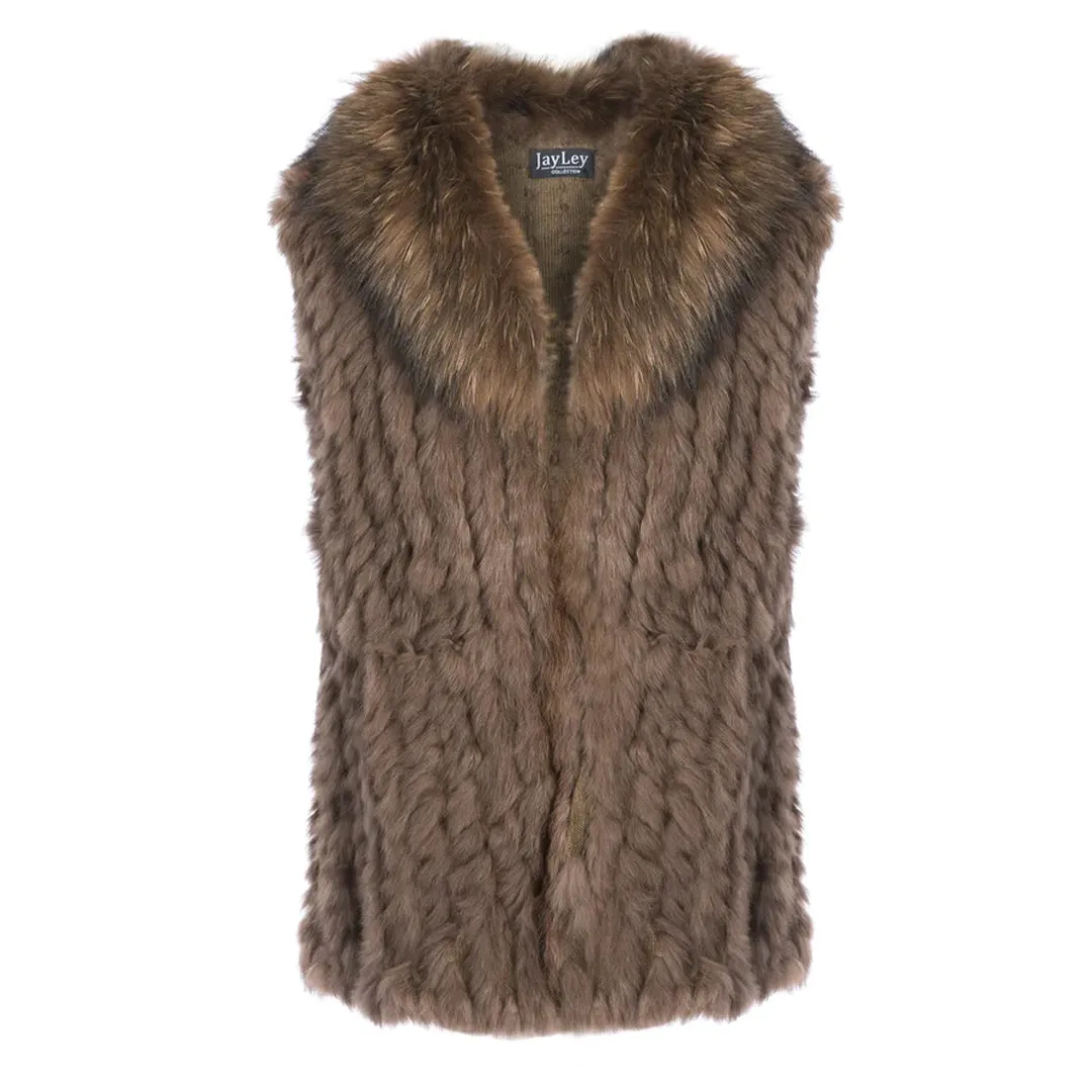 Fox Fur Gilet Mocha by Jayley