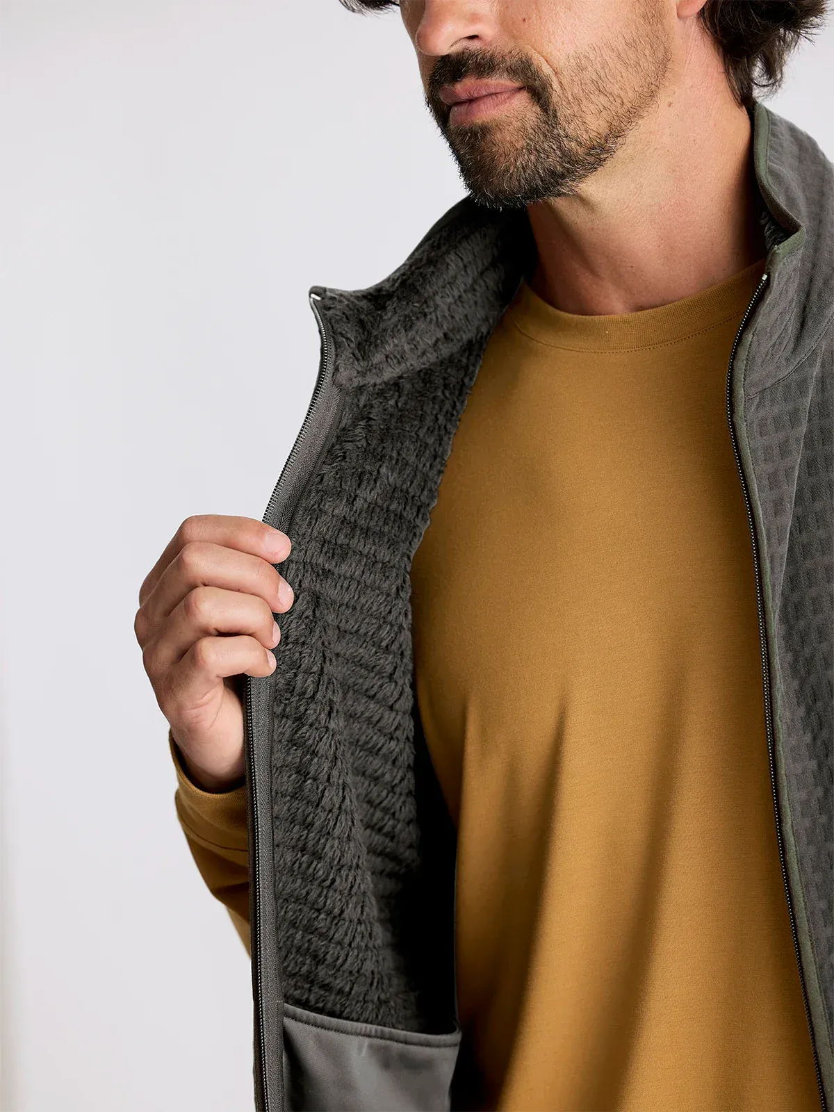 Free Fly Men's Gridback Fleece Vest in Dark Olive