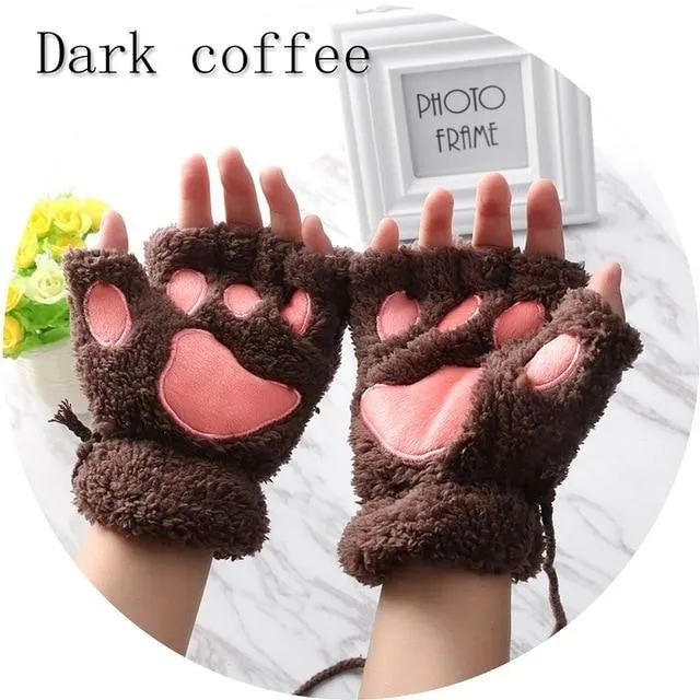 Furry Neko Mittens