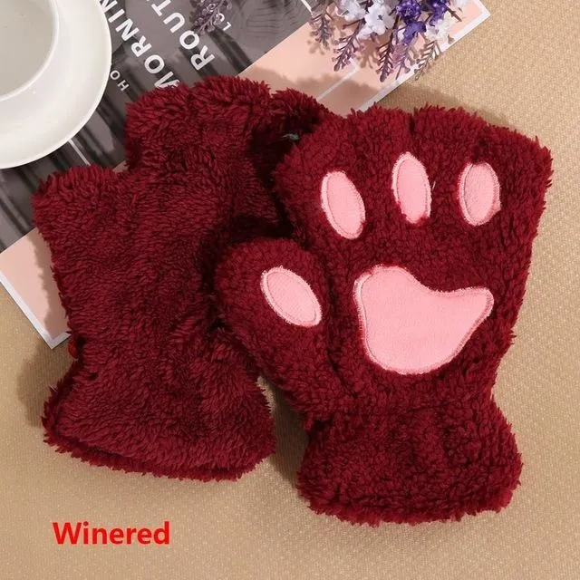 Furry Neko Mittens