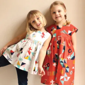 Geranium Dress (size 0-5 yrs) Printed Pattern