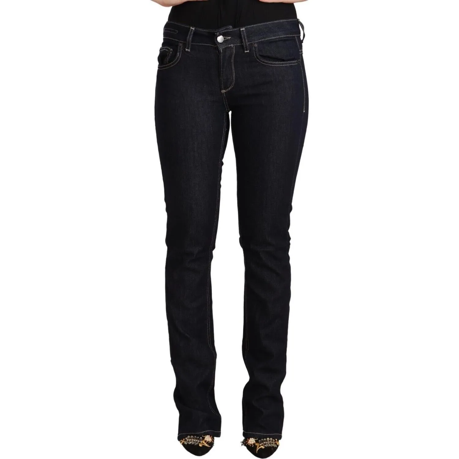 GF Ferre Chic Low Waist Skinny Jeans in Timeless Black