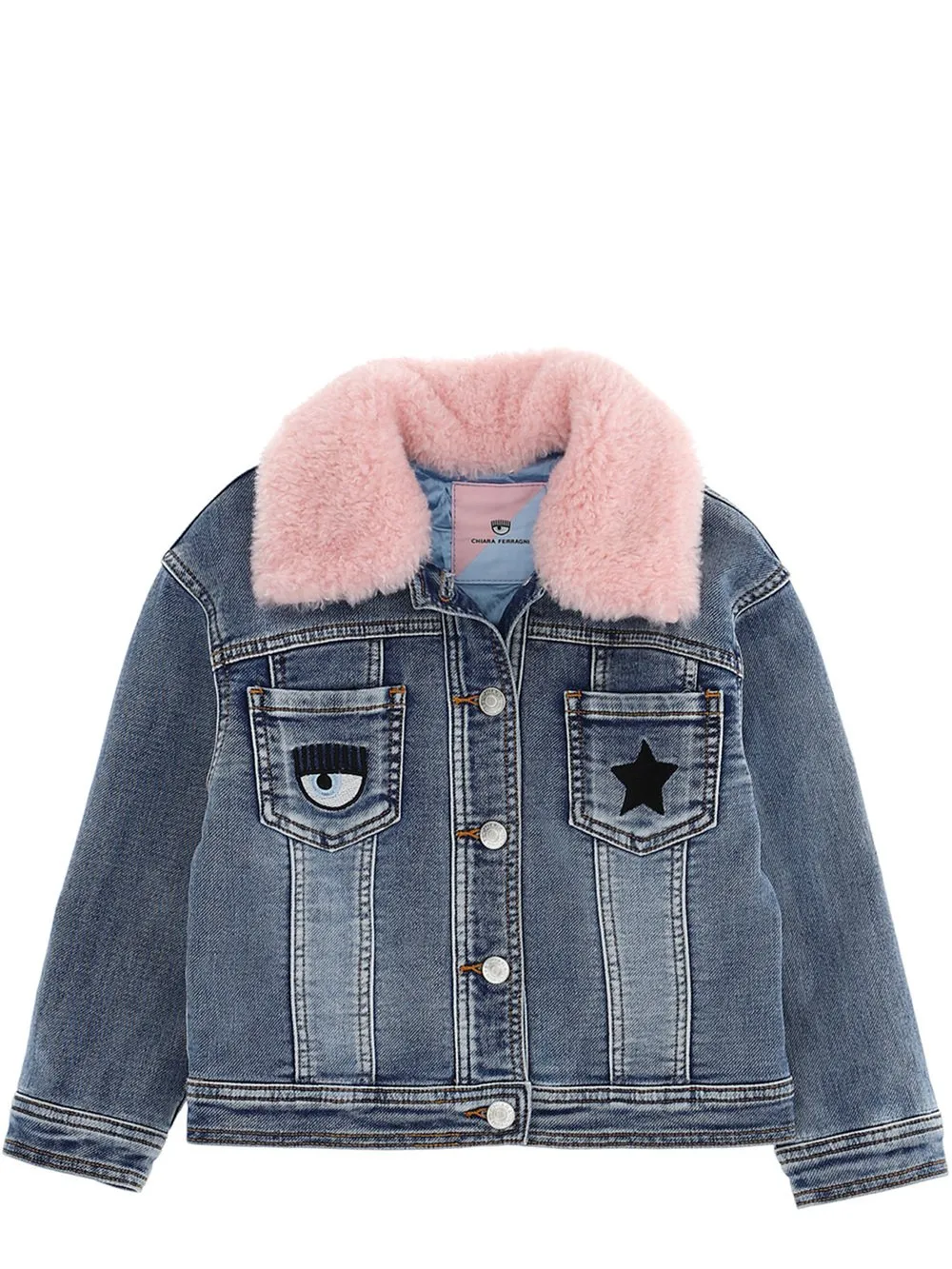 Giubbotto jeans trapuntato Chiara Ferragni Kids