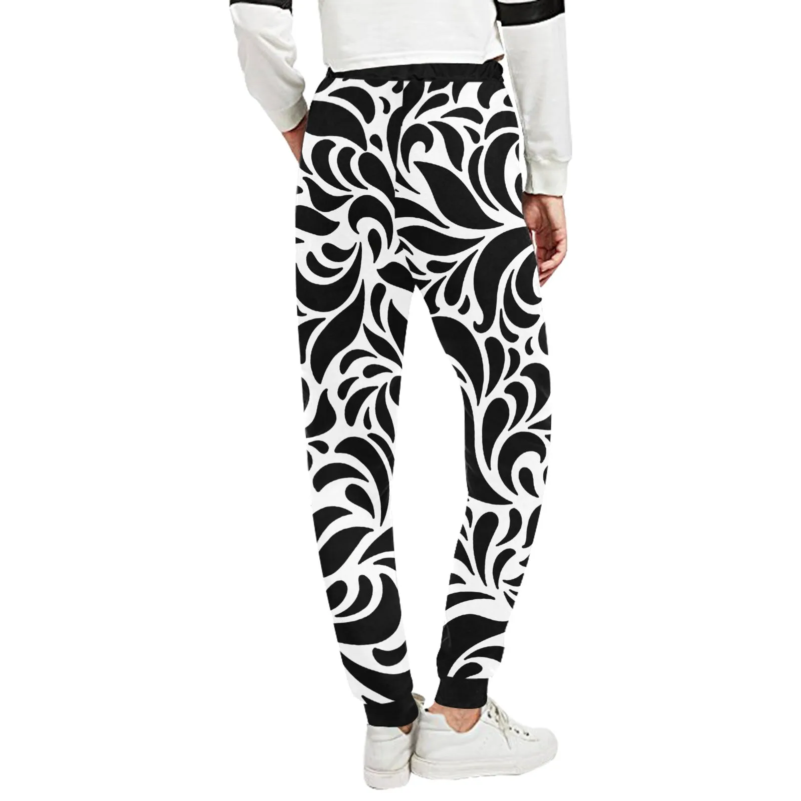 GORGIOUS LEAF WHT All Over Print Sweatpants