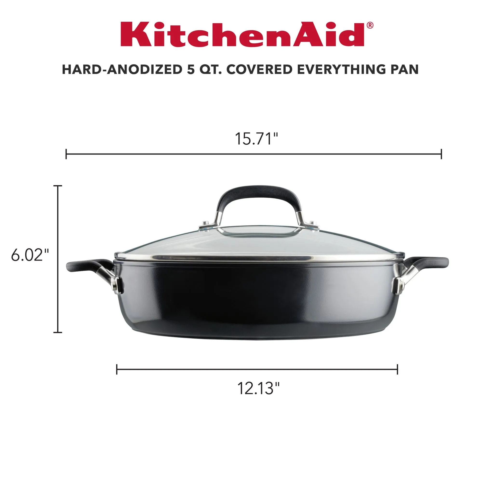 Hard-Anodized Nonstick 5-Quart Everything Pan with Lid