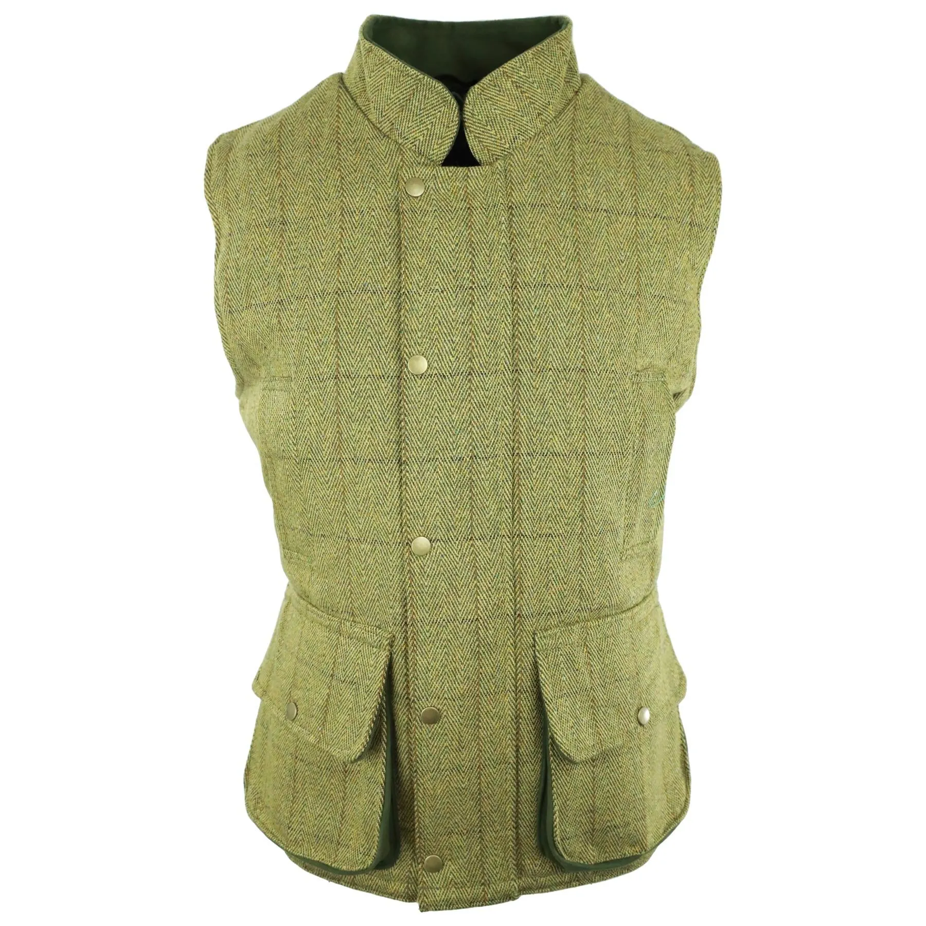 Hazy Blue Tweed Mens Bodywarmer Waistcoat