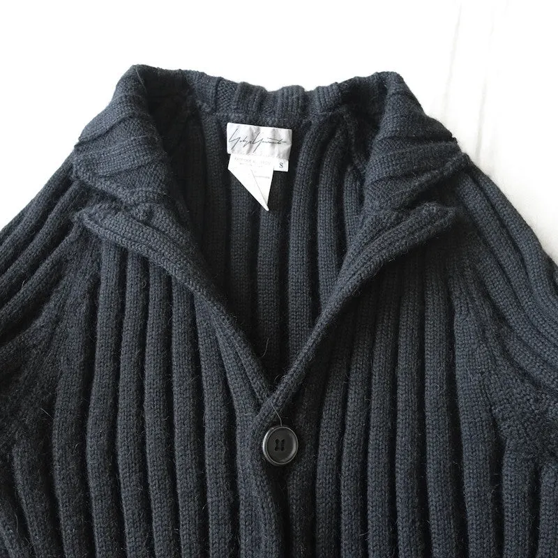 heavy knit elongated cardigan