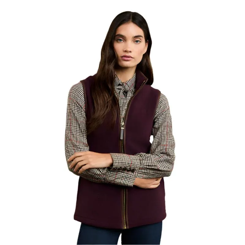 Holland Cooper Country Ladies Fleece Gilet - Mulberry