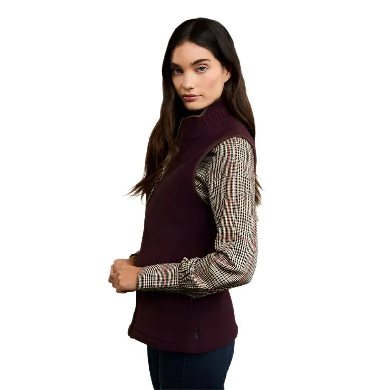 Holland Cooper Country Ladies Fleece Gilet - Mulberry