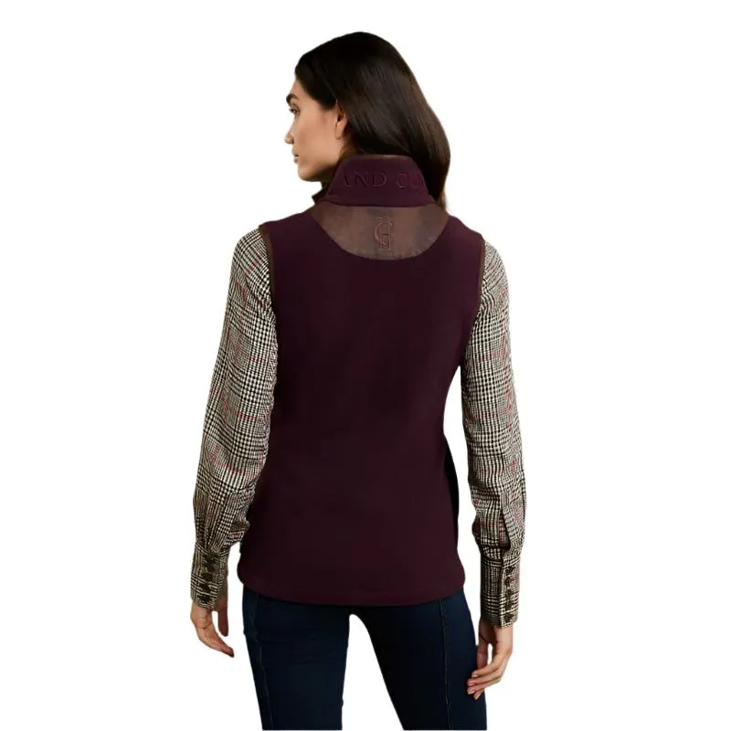 Holland Cooper Country Ladies Fleece Gilet - Mulberry