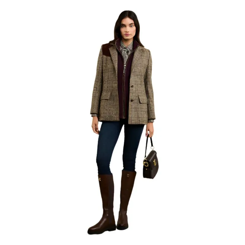 Holland Cooper Country Ladies Fleece Gilet - Mulberry