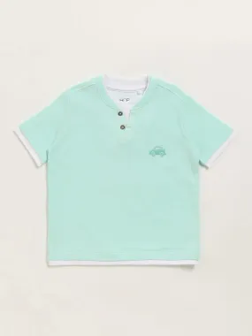 HOP Kids Mint Henley T-Shirt