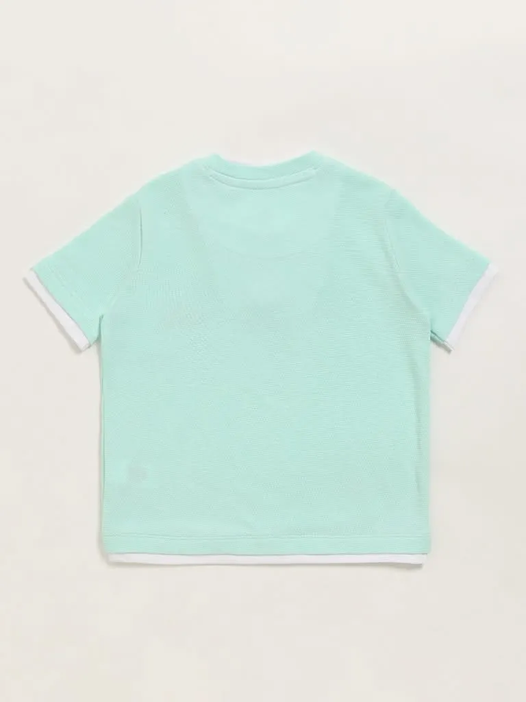 HOP Kids Mint Henley T-Shirt