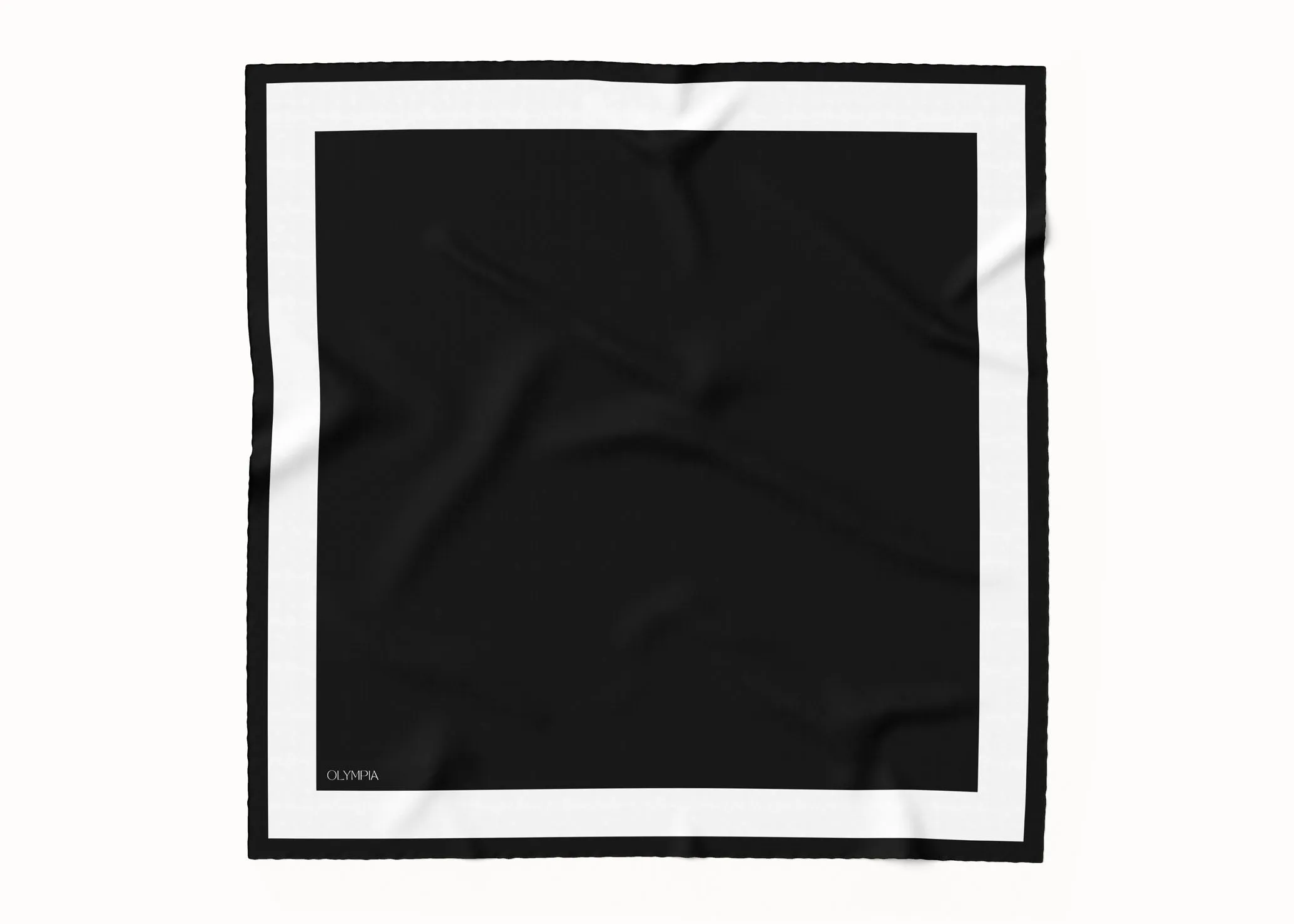 Imelda Ebony/Chalk Silk Scarf - 89x89cm