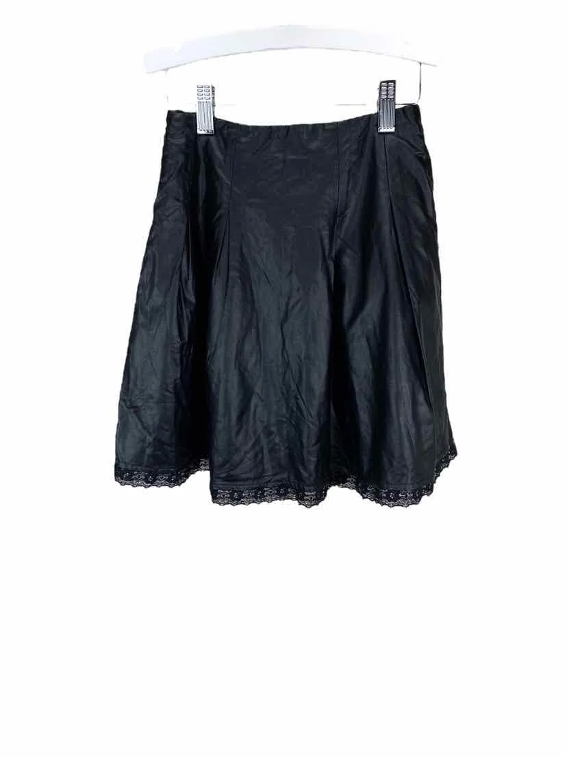 Imoga Girls' Faux Leather Pleated Skirt Black Size 6 (may run big)