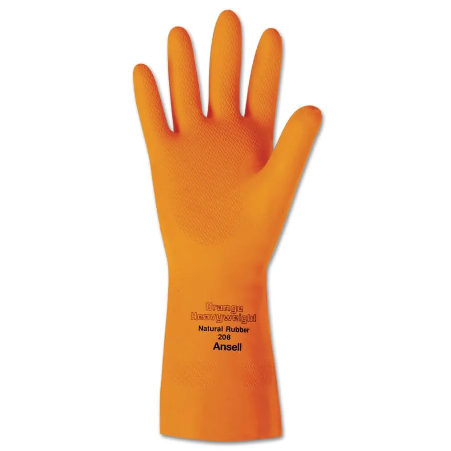 INDSTRL HHG 87208 ORNGEXHVYDTY NATLTX LN-87-208 Latex Gloves, Orange