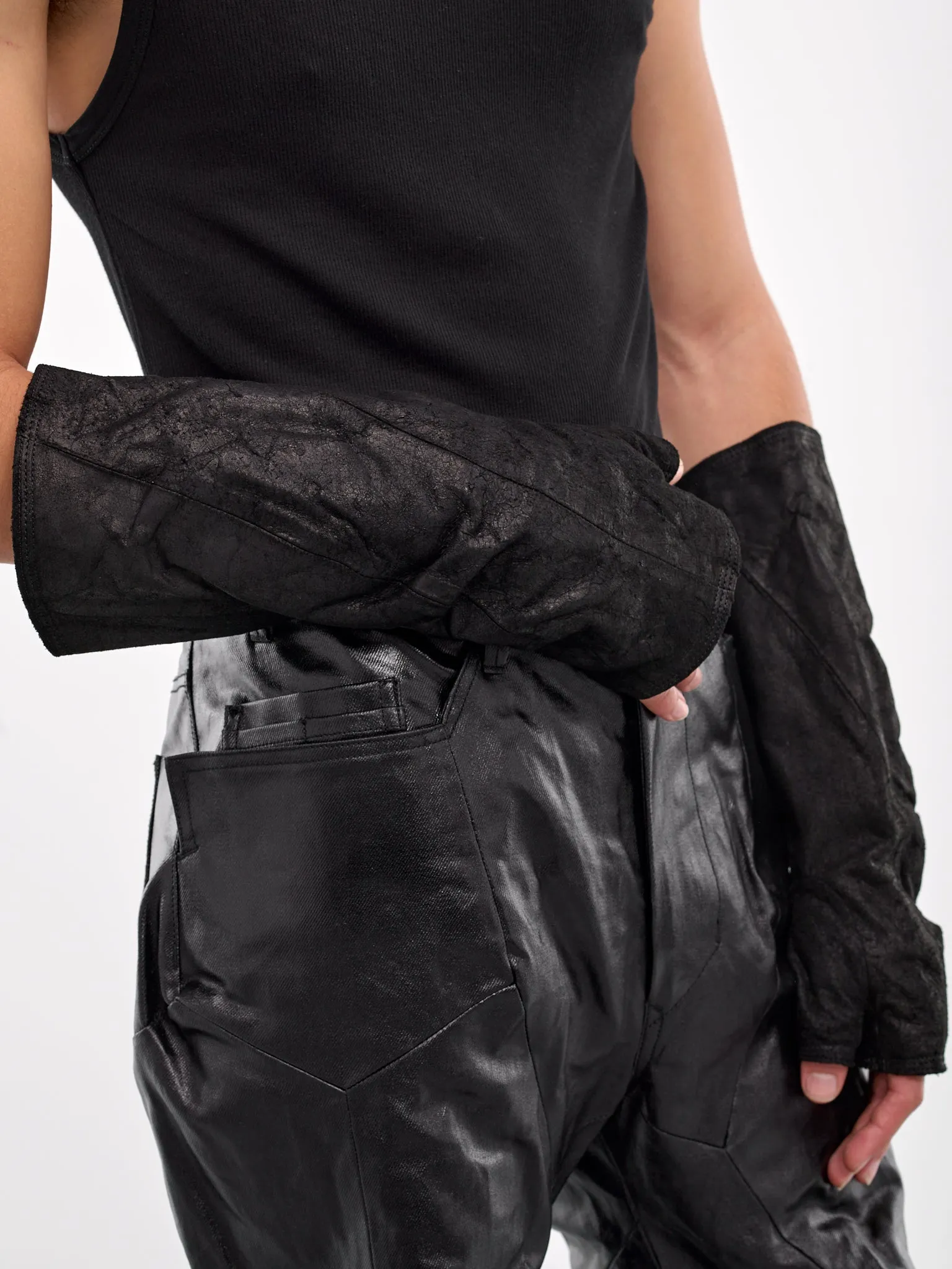 Kangaroo Leather Gloves (877ACU4-BLACK)