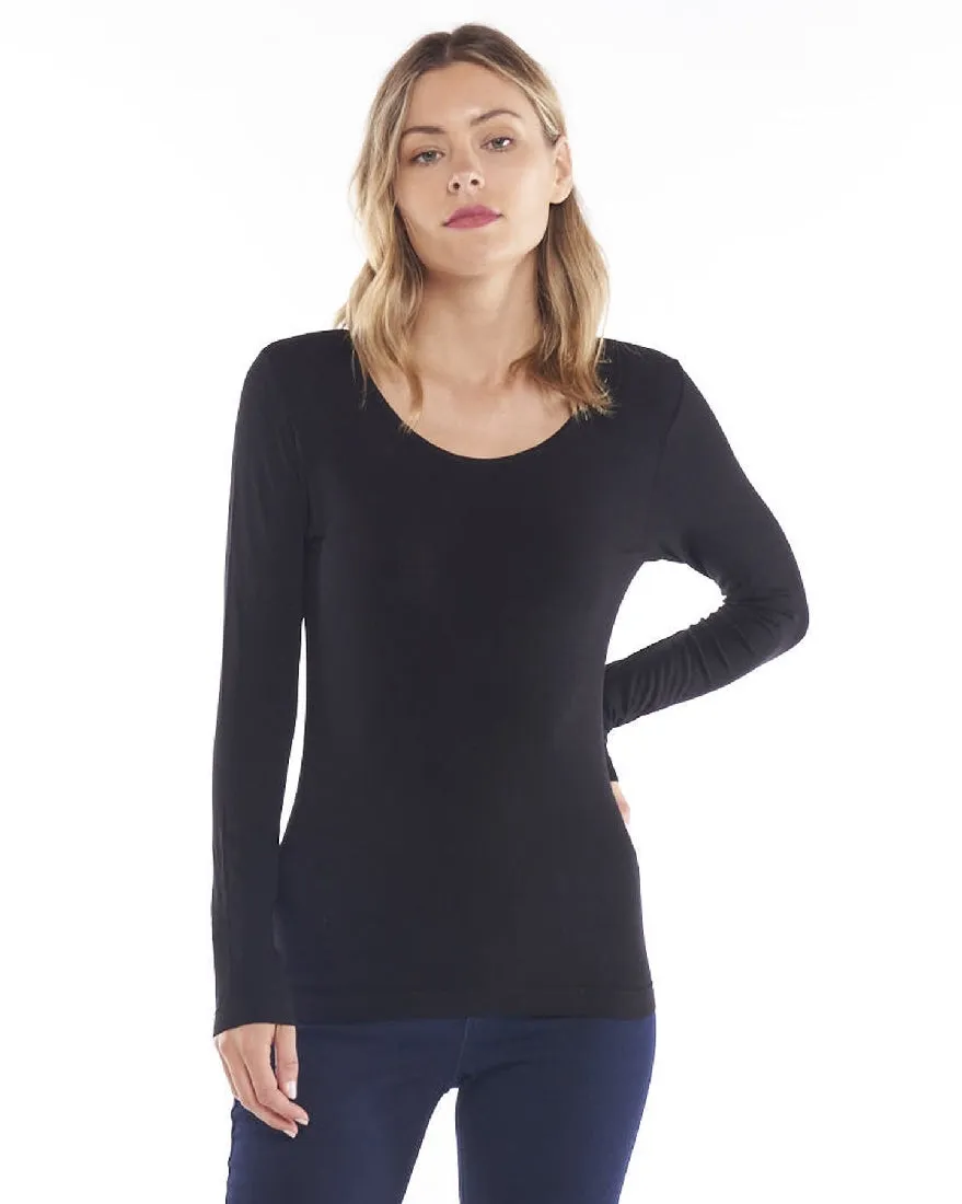 KELLI LONG SLEEVE TOP - BLACK