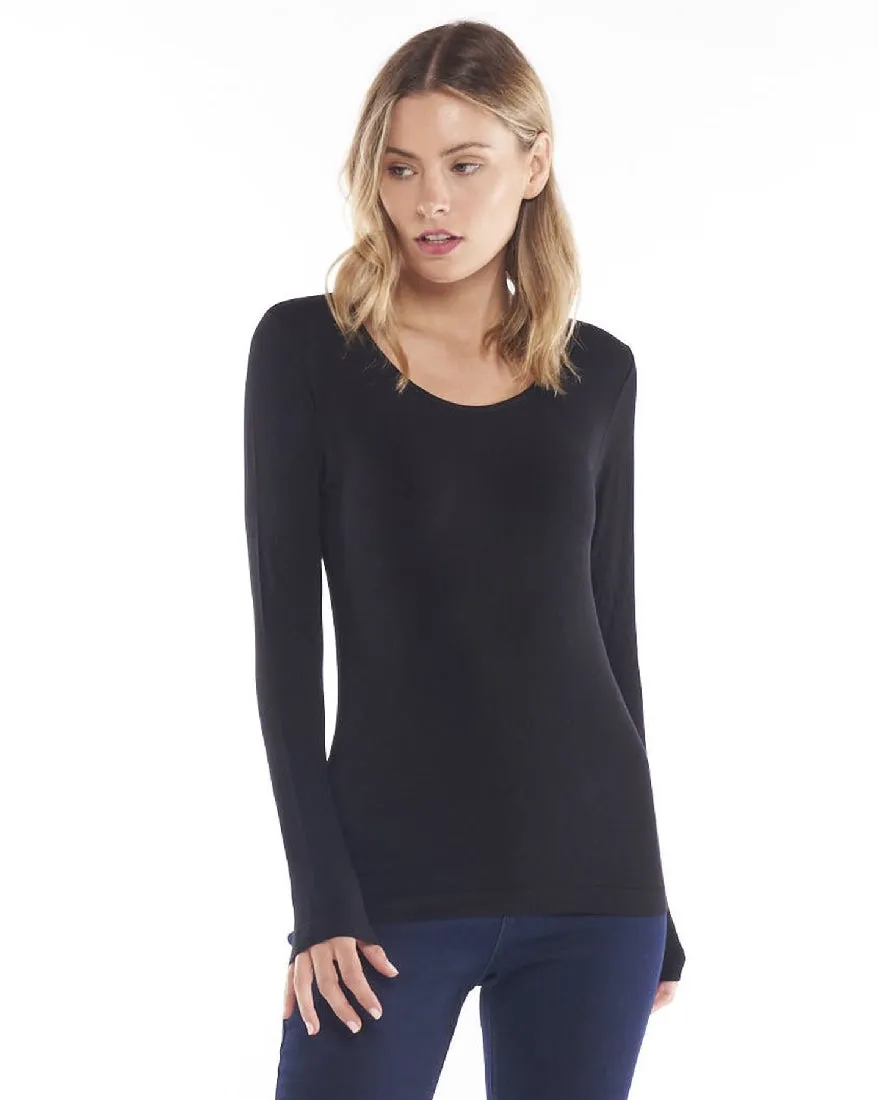 KELLI LONG SLEEVE TOP - BLACK