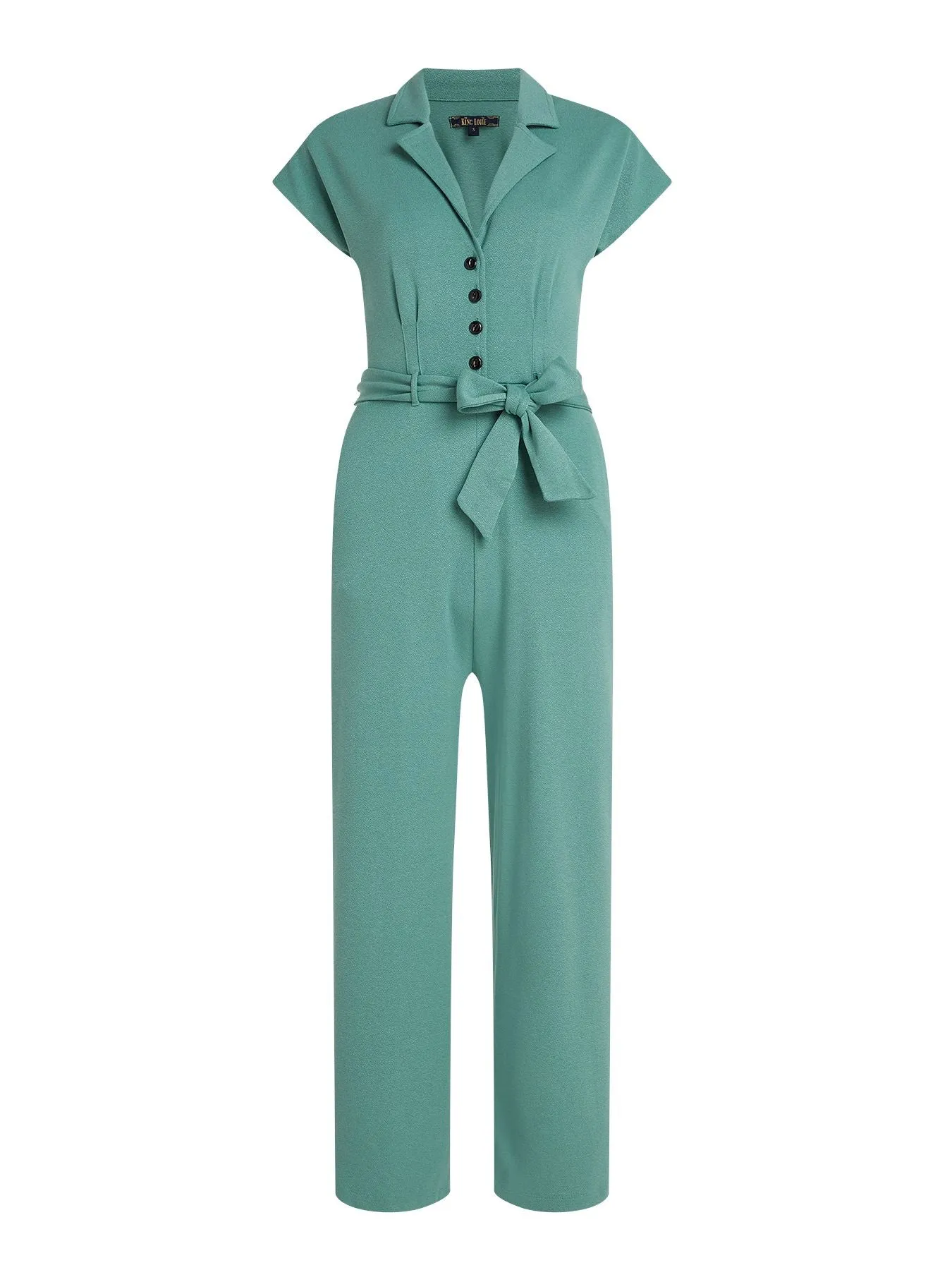 King Louie Darcy jumpsuit milano crepe dusty turquoise