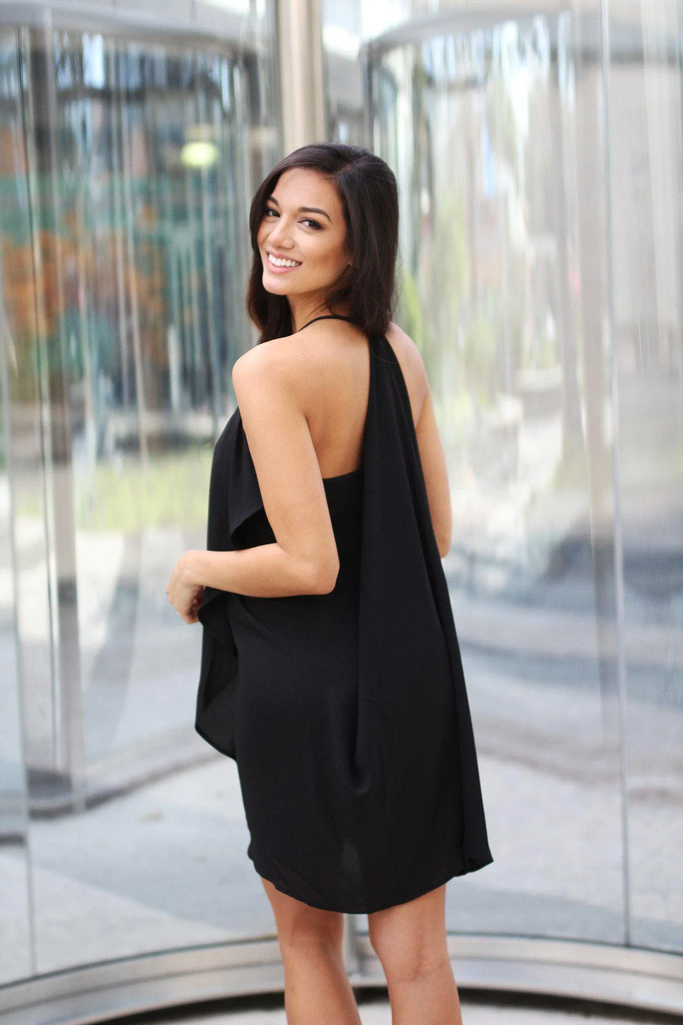 Layer Black Short Dress