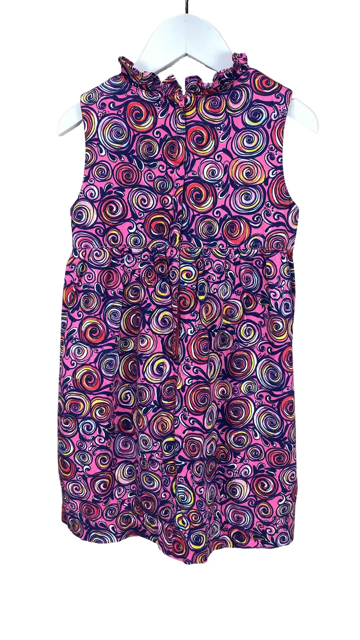 Lilly Pulitzer, Girls' Swirly Caterpillar Dress, Pink/Navy, Size 4