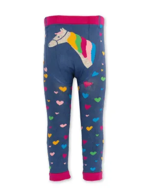 Love heart knit leggings